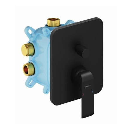 Sprchová a vanová baterie Ravak FLAT bez podomítkového tělesa černá X070179