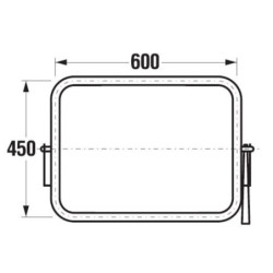 Zrcadlo Jika Universum 45x60 cm nerez H3897170030001