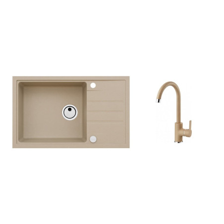 Set dřezu a baterie Alveus Intermezzo 130 + Tonia / 55 beige SETA025
