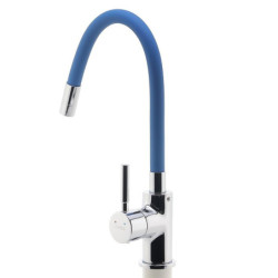 Dřezová baterie Novaservis se silikonovým ramínkem modrá/chrom 70710,0MD