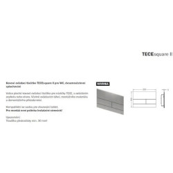 Ovládací tlačítko Tece Square II kov chrom lesk 9240831