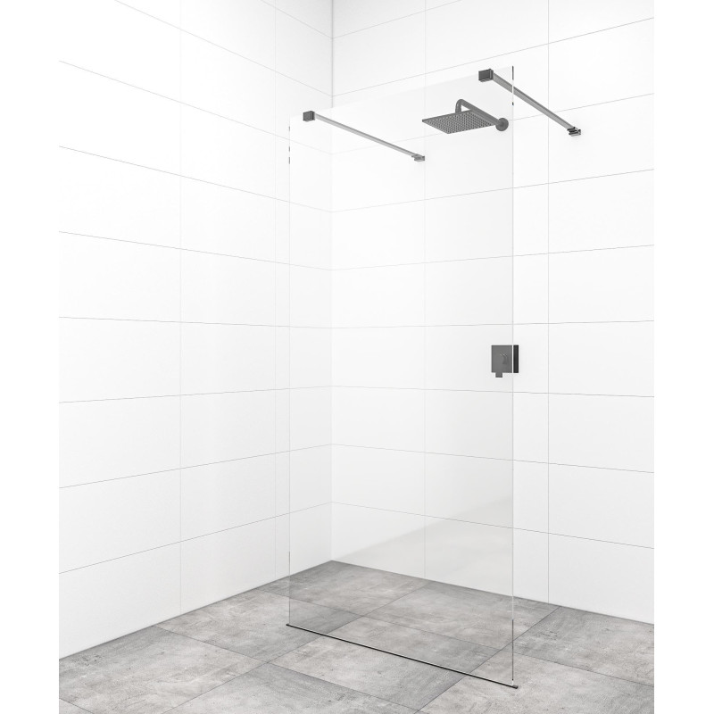 Sprchová zástěna Walk-in 90 cm SAT v barvě profilu černá SATBWI90ZAVC