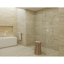 Sprchová zástěna Walk-in 100 cm SAT v barvě profilu bílá SATBWI100ZAVB