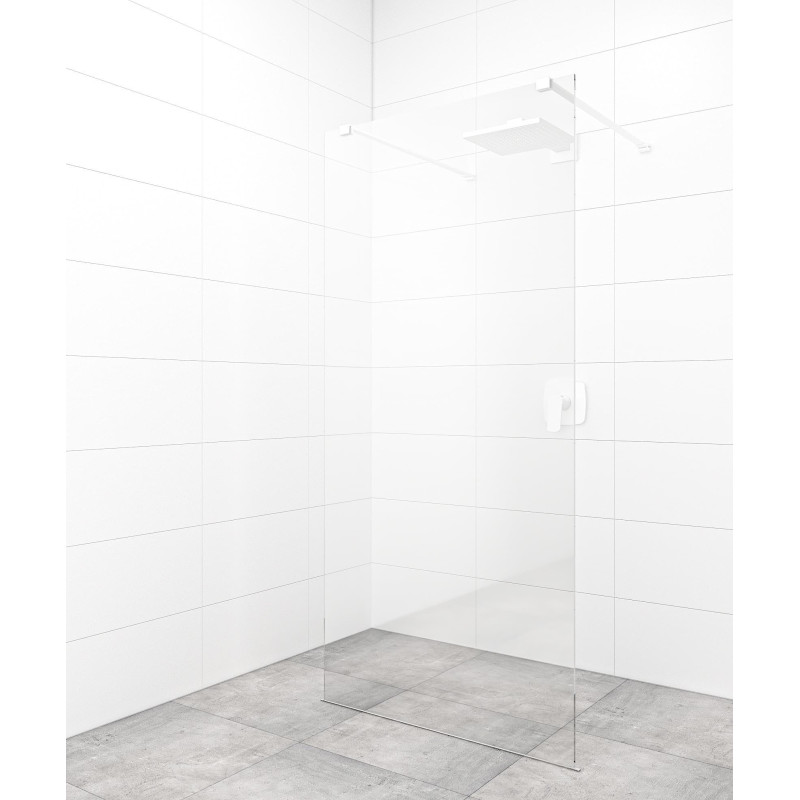 Sprchová zástěna Walk-in 100 cm SAT v barvě profilu bílá SATBWI100ZAVB