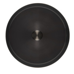 Umyvadlo na desku v barvě gun metal SAT Aurum 38x38 cm bez přepadu SATAUR3838BGM
