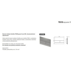 Ovládací tlačítko Tece Square II kov bílá 9240832