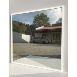 Zrcadlo Naturel Oxo v bílém rámu, 80x80 cm, ALUZ8080B