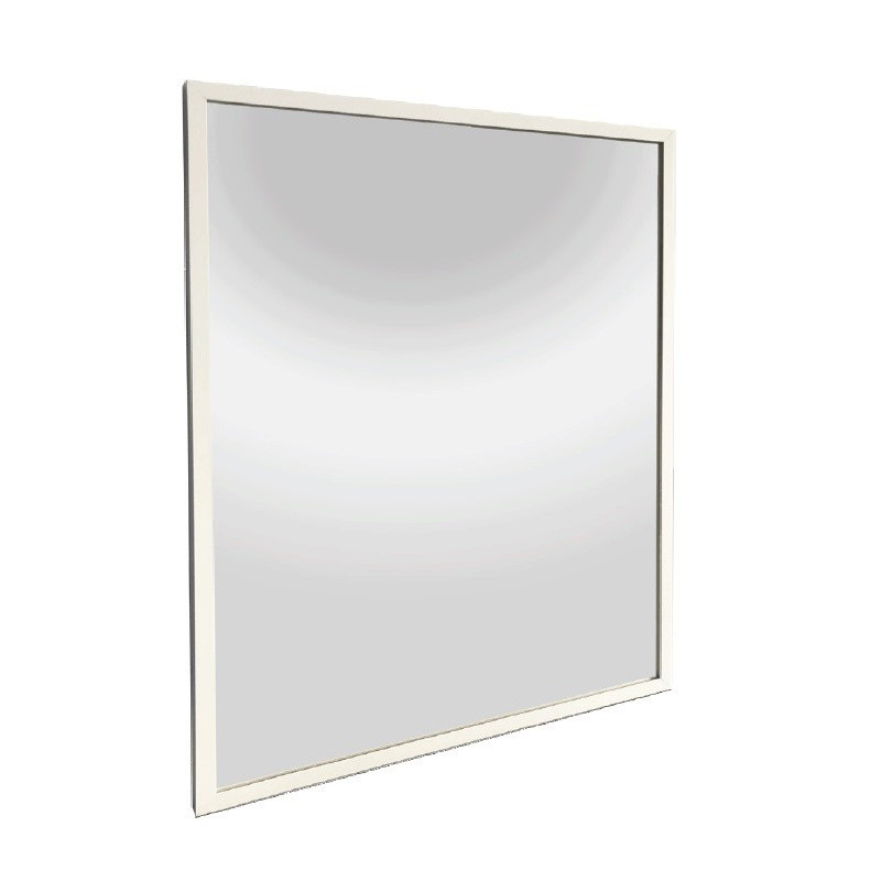 Zrcadlo Naturel Oxo v bílém rámu, 80x80 cm, ALUZ8080B