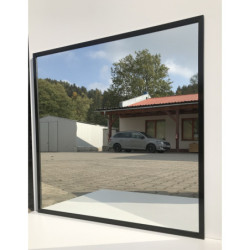 Zrcadlo Naturel Oxo v černém rámu, 80x80 cm, ALUZ8080C