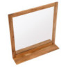 Zrcadlo s poličkou Naturel Home 60x61,5 cm ořech HOMEZRC