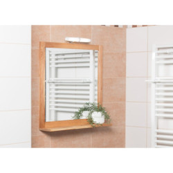 Zrcadlo s poličkou Naturel Home 60x61,5 cm ořech HOMEZRC