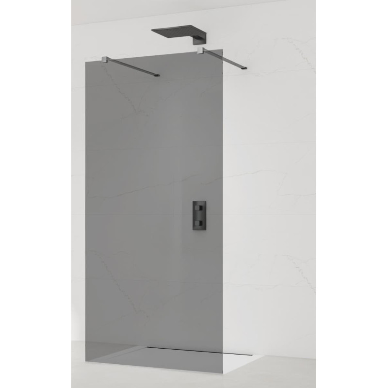 Sprchová zástěna Walk-in 100 cm SAT v barvě profilu Gun metal SATBWI100KSZAVGM