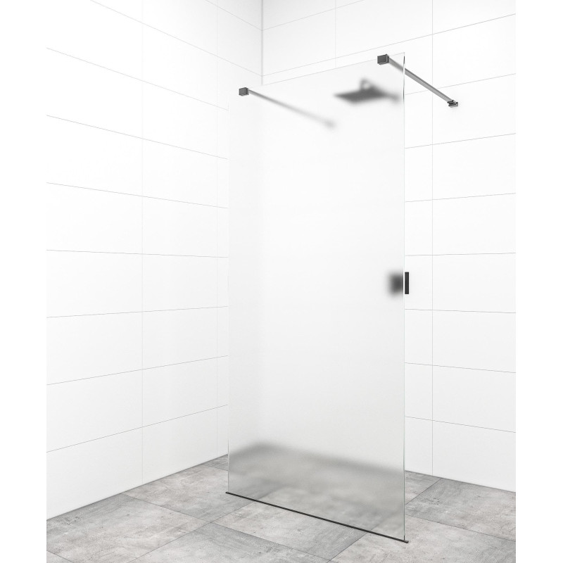 Sprchová zástěna Walk-in 80 cm SAT v barvě profilu černá SATBWI80MSZAVC