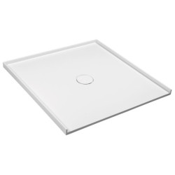 MIRAI sprchová vanička z litého mramoru do niky, 80x80x1,8cm, bílá Polysan 73182ATYP