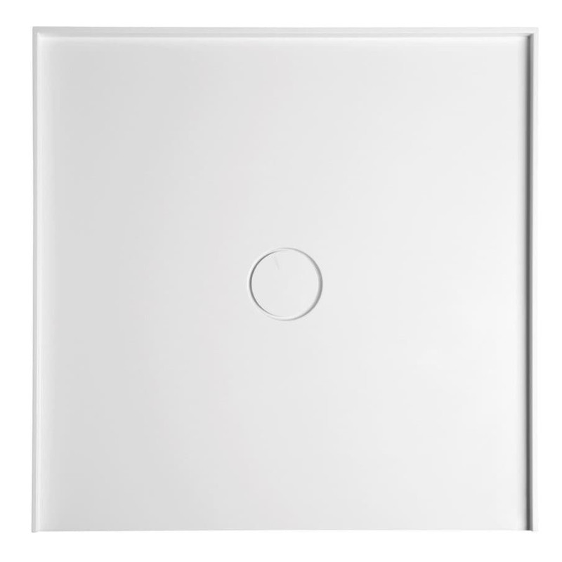 MIRAI sprchová vanička z litého mramoru do niky, 80x80x1,8cm, bílá Polysan 73182ATYP