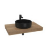 Koupelnová sestava Siko s deskou pod umyvadlo Dolce 80x8x50 cm dub halifax KSETDO10