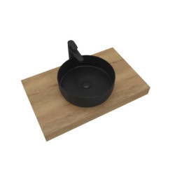 Koupelnová sestava Siko s deskou pod umyvadlo Dolce 80x8x50 cm dub halifax KSETDO10