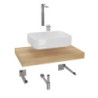 Koupelnová sestava SAT s deskou pod umyvadlo Dolce 80x8x50 cm dub halifax KSETDO5