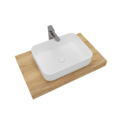 Koupelnová sestava Siko s deskou pod umyvadlo Dolce 80x8x50 cm dub halifax KSETDO6