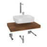 Koupelnová sestava SAT s deskou pod umyvadlo Dolce 80x8x50 cm dub charleston KSETDO7