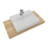 Koupelnová sestava SAT s deskou pod umyvadlo Dolce 100x8x50 cm dub halifax KSETDO11