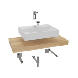 Koupelnová sestava SAT s deskou pod umyvadlo Dolce 100x8x50 cm dub halifax KSETDO11