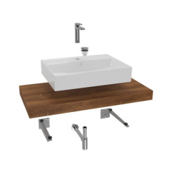 Koupelnová sestava SAT s deskou pod umyvadlo Dolce 100x8x50 cm dub charleston KSETDO13