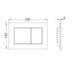 Ovládací tlačítko Tece TECEnow plast chrom mat 9240402