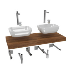 Koupelnová sestava SAT s deskou pod umyvadlo Dolce 120x8x50 cm dub charleston KSETDO19