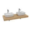 Koupelnová sestava Siko s deskou pod umyvadlo Dolce 120x8x50 cm dub halifax KSETDO18