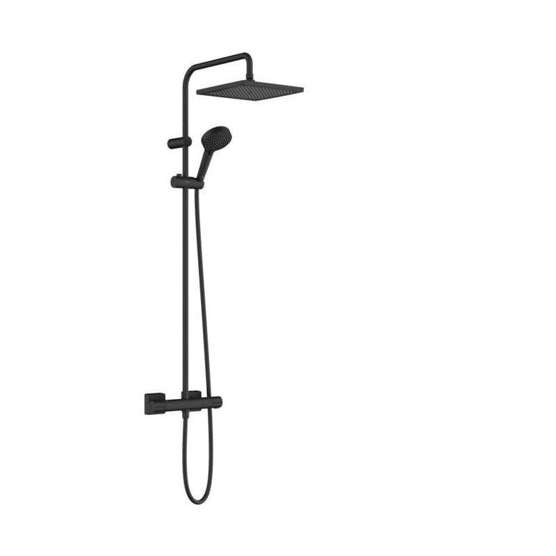 Sprchový systém Hansgrohe Vernis Shape na stěnu s termostatickou baterií matná černá 26429670