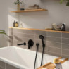 Sprchová a vanová baterie Hansgrohe Rebris E bez podomítkového tělesa matná černá 72469670