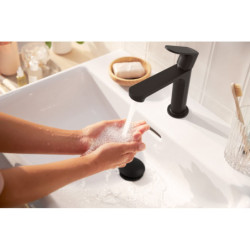 Umyvadlová baterie Hansgrohe Rebris S s výpustí matná černá 72519670