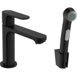 Umyvadlová baterie Hansgrohe Rebris S s bidetovou sprškou matná černá 72215670