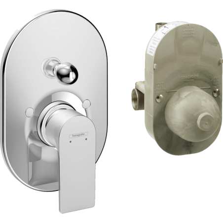 Sprchová a vanová baterie Hansgrohe Rebris E včetně podomítkového tělesa chrom 72458000