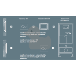 Ovládací tlačítko Tece Loop sklo bílá mat 9240659