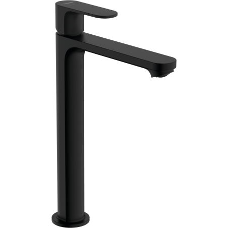 Vysoká umyvadlová baterie Hansgrohe Rebris S s výpustí matná černá 72590670