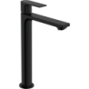 Vysoká umyvadlová baterie Hansgrohe Rebris E s výpustí matná černá 72591670