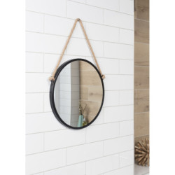 Zrcadlo Naturel 60 cm černá matná ZLAN60C