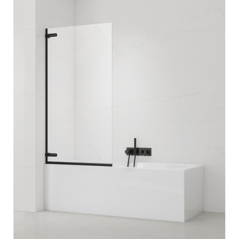 Vanová zástěna SAT TGD NEW 150x80 cm černá SATTGVZO150CT