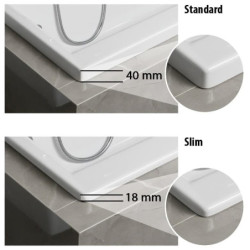 Obdélníková vana Polysan VIVA B SLIM 175x80 cm akrylát levá i pravá 88119S