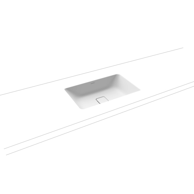Zápustné umyvadlo Kaldewei Cono 3087 56,9x38,2 cm alpská bílá bez otvoru pro baterii, bez přepadu 902306003001