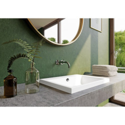 Umyvadlo na desku Kaldewei Puro 3154 60x46 cm alpská bílá bez otvoru pro baterii 900406003001