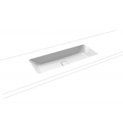 Zápustné umyvadlo Kaldewei Cono 3088 86,9x38,2 cm alpská bílá bez otvoru pro baterii, bez přepadu 902406003001