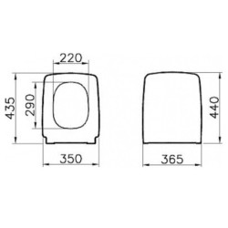WC prkénko VitrA Metropole duroplast bílá 90-003-009