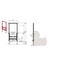 Konstrukce do lehké stěny k bidetu Tece Profil 9.330.000