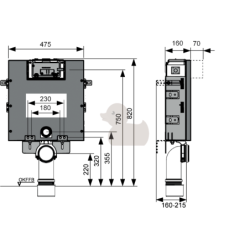 Nádržka pro zazdění k WC Tece Box 9.375.000