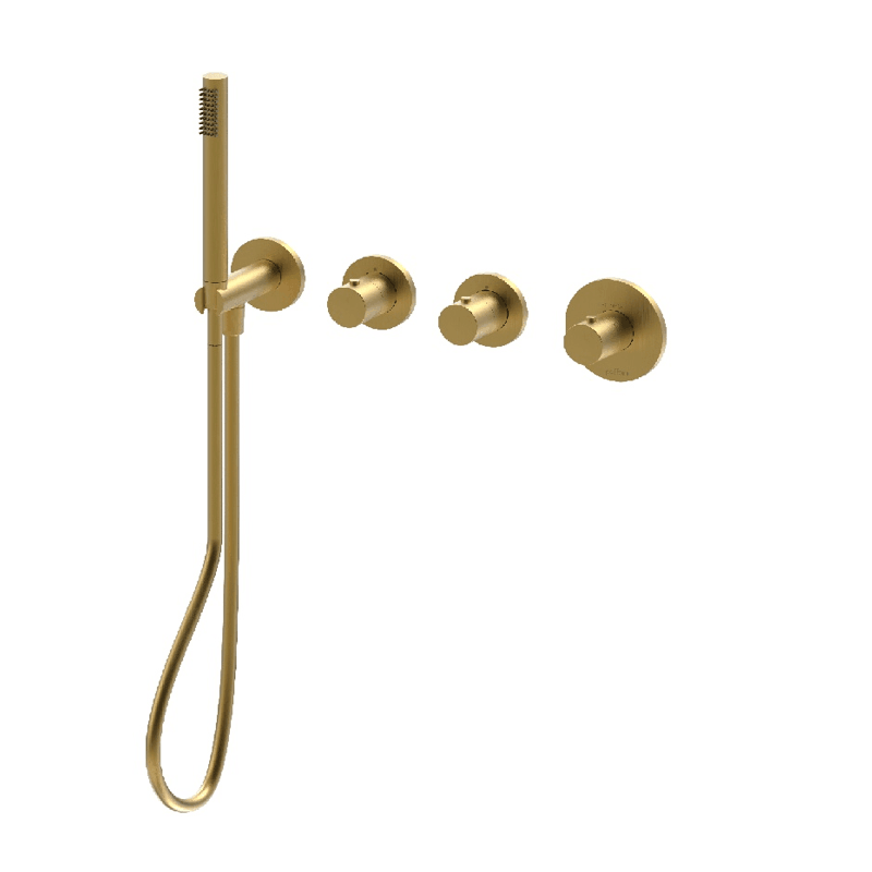 Sprchová a vanová baterie Paffoni bez podomítkového tělesa zlatá MDE000HGSP