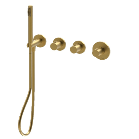 Sprchová a vanová baterie Paffoni bez podomítkového tělesa zlatá MDE000HGSP