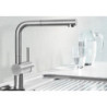 Dřezová baterie Blanco LINUS-S s vytahovací sprškou PVD steel 526242